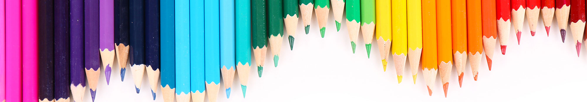 Range of coloured pencils